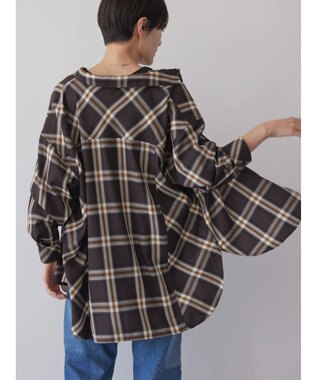 AMERICAN HOLIC イージーケアチェックシャツ Check Brown