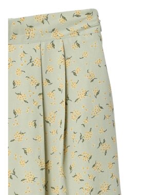 earth music&ecology キンモクセイ柄フレアスカート Green