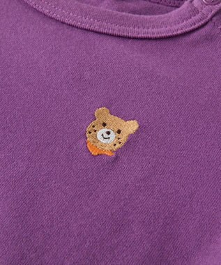 MIKI HOUSE HOT BISCUITS 【70-120cm】【Everyday Series】ワンポイント 半袖Tシャツ パープル