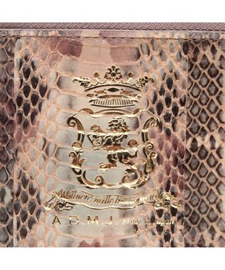 A.D.M.J. 【スネークレザー】ラウンドウォレット ヴィノロッソカッパー