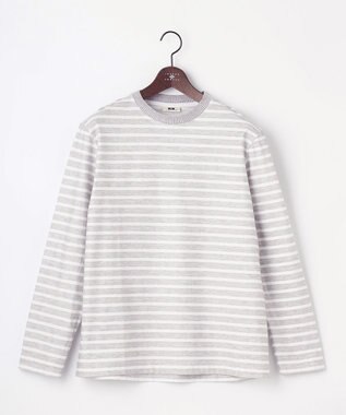 JOSEPH ABBOUD 【オーガニックコットン使用】インレーボーダー Tシャツ ライトグレー系2