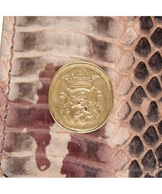 A.D.M.J. 【スネークレザー】ラウンドウォレット ヴィノロッソカッパー