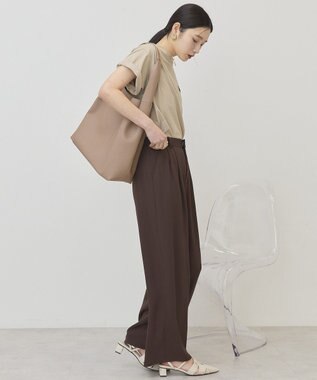 AMERICAN HOLIC 【イージーケア】ドレープパンツ Brown