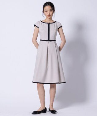 TOCCA 【接触冷感・吸水速乾・洗える】RIBBON'S CROSSROAD ドレス ベージュ系