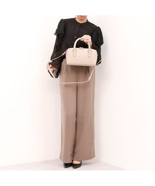 UNBILLION 【テレビ ドラマ着用アイテム】カシュカシュ cachecache / ベルトディテール横長ボストンバッグ オーク