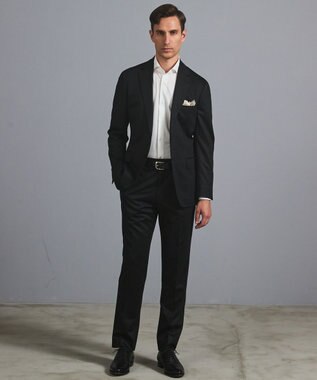 GOTAIRIKU 【ストレッチ/洗える】Albini ジャージ シャツ_ カッタウェイカラー ホワイト系