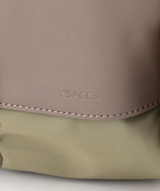 Y'SACCS 【ナイロンタフタ×リサイクルレザー】デイリーミニリュック カーキ