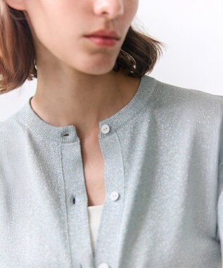 BEIGE， SMITHONITE / リュクスグリッター ドルマンカーディガン Sax