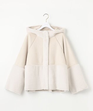 ANY SIS 【大人百花・美人百花掲載】Luxuryフェイクムートン コート アイボリーベージュ