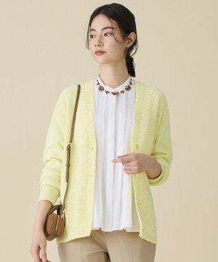 自由区 S ブークレミックスツイードニット カーディガン