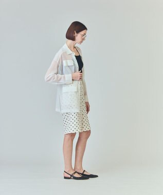 GRACE CONTINENTAL カバーオールシアージャケット ホワイト