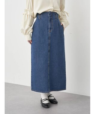 earth music&ecology ナローデニムスカート Medium Indigo