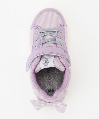 ANY KIDS IFME CALIN バックリボンラメニットスニーカー ラベンダー系