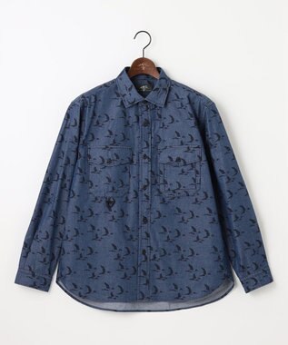 JOSEPH ABBOUD MOUNTAIN 【テーム ヤルヴィコラボ】バードプリント シャツ ネイビー系6