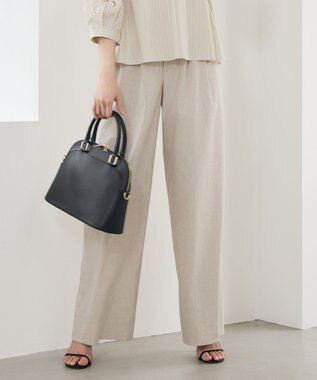 自由区 S 【セットアップ対応】リネンストレッチワイド パンツ