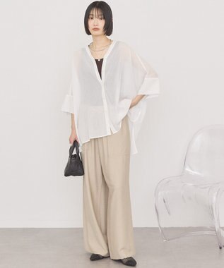 AMERICAN HOLIC Vネックポンチョシャツ Off White