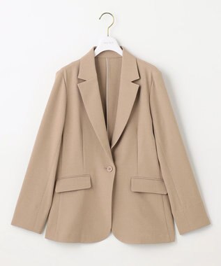 ANY SIS 【美人百花7月号掲載】リネンライクポリエステル テーラード ジャケット モカ