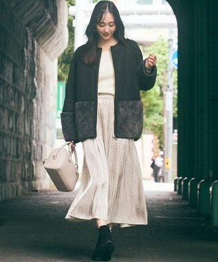 ANY SIS 【ウールブレンドシリーズ】ベースネックリブコンビ ニット アイボリー