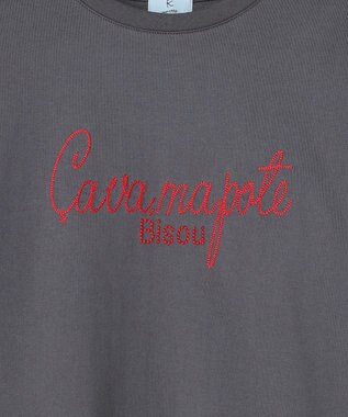 組曲 L 【先行予約】ロゴ刺繍 Ｔシャツ ライトグレー系