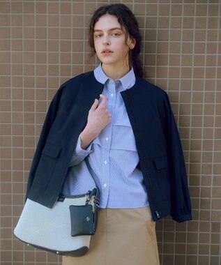 J.PRESS LADIES 【2way】キャンバス ショルダー バッグ ブラック系