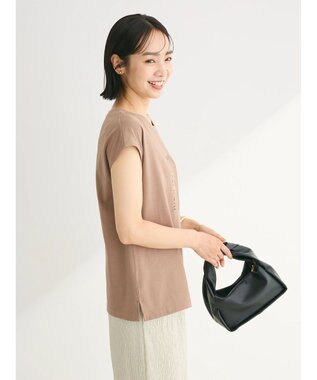 Green Parks フラワーフォトコンパクトプルオーバー Beige