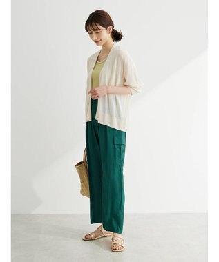 Green Parks 接触冷感ゆったりカーデ Off White