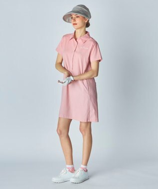 FILA GOLF／marie claire 【marie claire SPORT】 シアサッカーワンピース ピンク