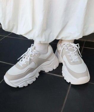 WEGO 配色厚底スニーカー ホワイトその他