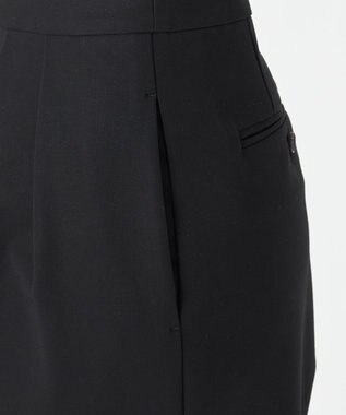 23区 【エステータ】コットンダブルクロス ワイドシルエットパンツ ブラック系