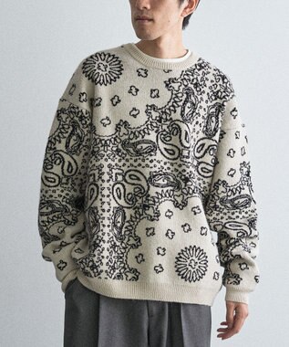 CRAFT STANDARD BOUTIQUE ペイズリー柄ニットプルオーバー Ivory