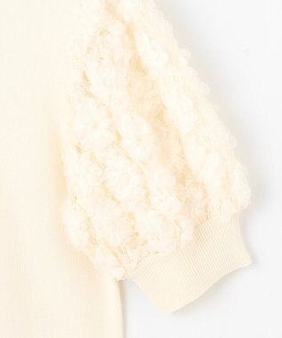 Feroux ブーケスリーブ ニットプルオーバー アイボリー系