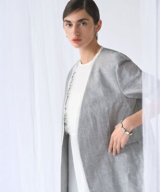 23区 【GOLD LABEL】コットンオーガンジー ジレコンビ ブラウス ホワイト系