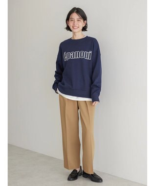 AMERICAN HOLIC 発泡ロゴポンチプルオーバー Navy