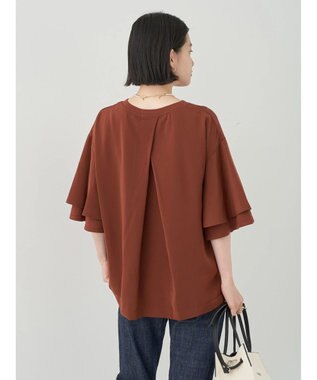 AMERICAN HOLIC 異素材スリーブプルオーバー Terracotta