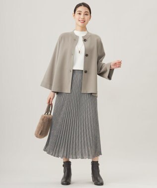 J.PRESS LADIES L 【洗える】VIGODA MILANO ニット ジャケット モカ系
