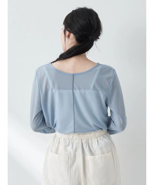 earth music&ecology シアーカットプルオーバー Grayish Blue