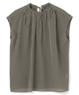 UNFILO シアー2WAYブラウス ギンガムチェック