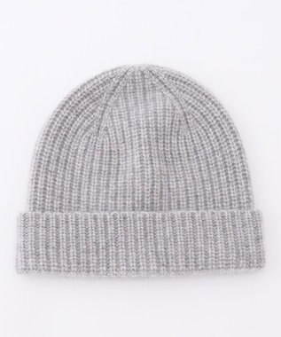 23区 ピュアカシミヤ ニット帽 ライトグレー系