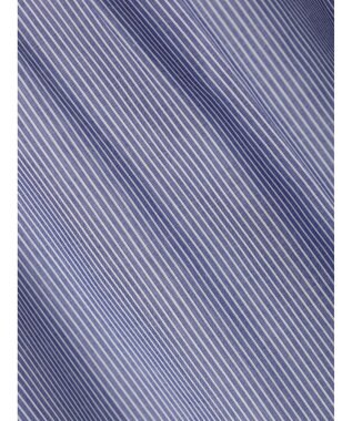 earth music&ecology ギャザーフレンチスリーブブラウス Stripe Navy