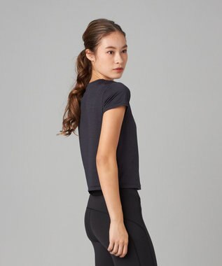 Chacott Chacott BALANCE ドライストレッチリフレクターTシャツ ダークグレー杢