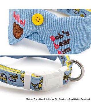 PET PARADISE ミニオン デニム襟付き首輪 Ｓ ブルー