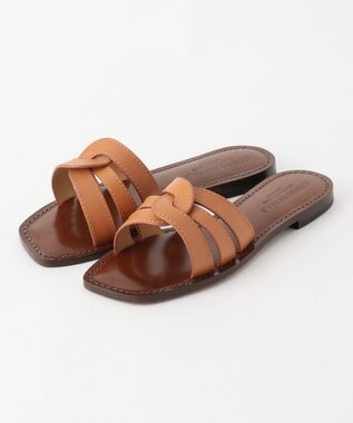 23区 CORSOROMA カットワーク サンダル キャメル系