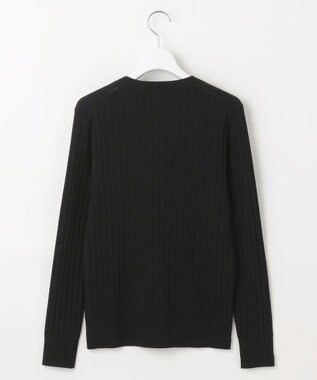 自由区 S レーヨンストレッチリブインナー ニット ブラック