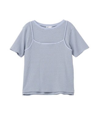 CRAFT STANDARD BOUTIQUE 2点セット/ボーダーキャミ+Tシャツ Light Blue