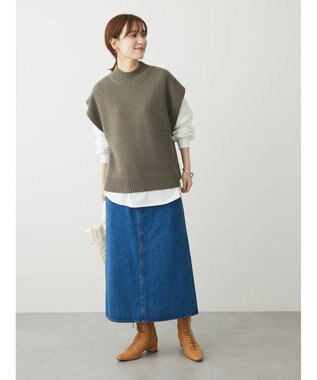 Green Parks ＳＥＴ２点モックネックカノコベスト＋ロンＴＥＥ Gray