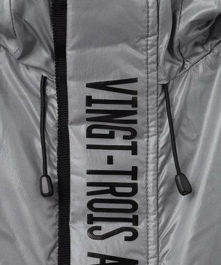 23区GOLF 機能中綿採用【MEN】【撥水】ナイロンタフタ フーテッド ブルゾン ライトグレー系