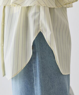 AMERICAN HOLIC 【2点セット・イージーケア】ビスチェ＋シャツ Stripe Yellow