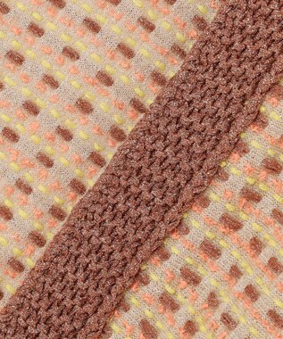 自由区 【カトリエムブーケ】Lame tweed ボウタイディテールジャケット オレンジ系