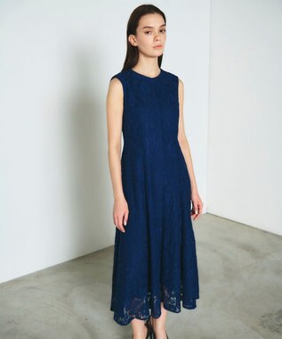 GRACE CONTINENTAL レースドレス ネイビー