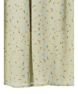 earth music&ecology キンモクセイ柄フレアスカート Green